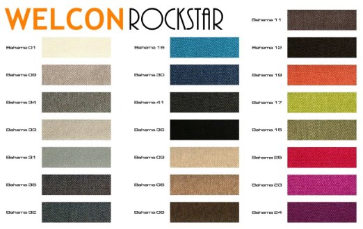 Auswahl an Farben ROCKSTAR Boxspringbett von Welcon